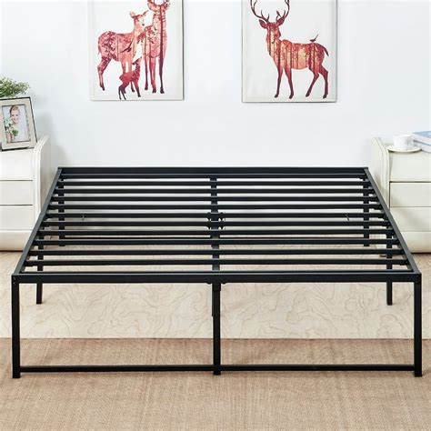 full size metal bed frame no box spring needed|mattress no box spring needed.